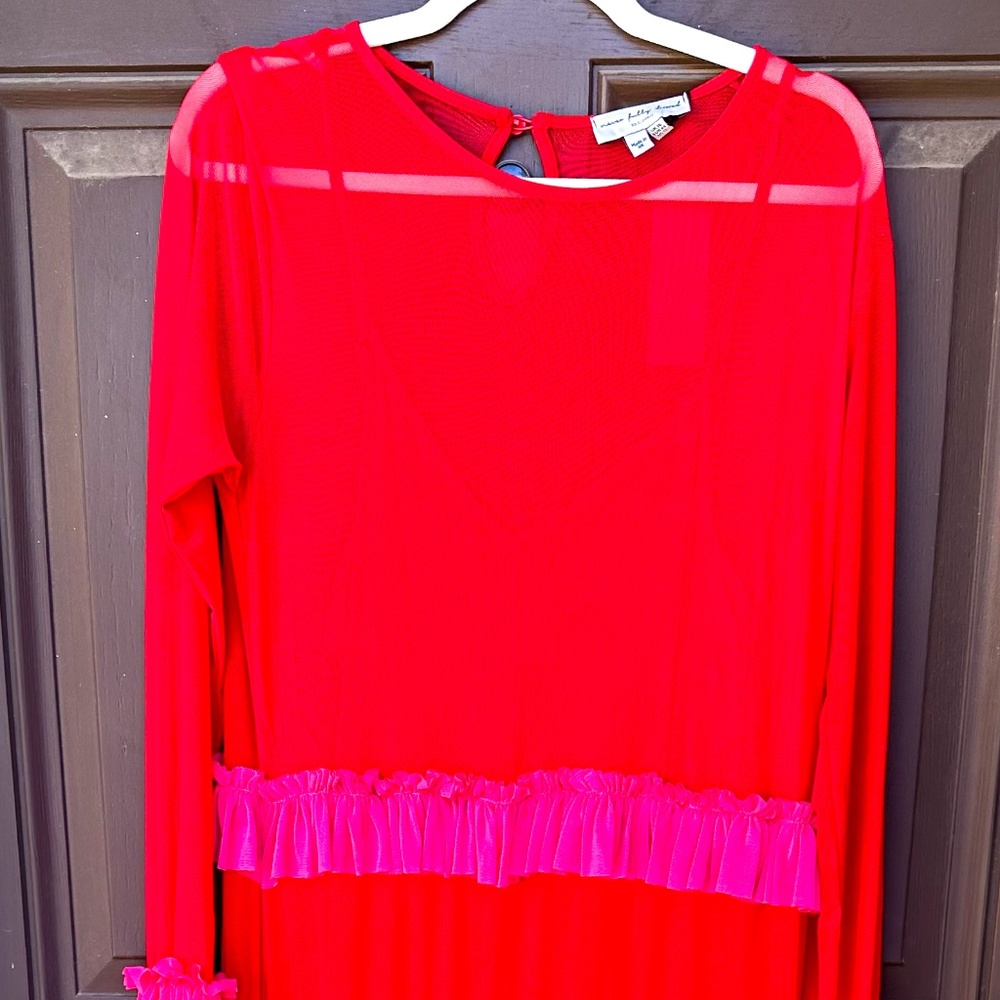 NWT - Never Fully dressed - Red and Pink  Mesh Kate Dress - UK 16 / US 12